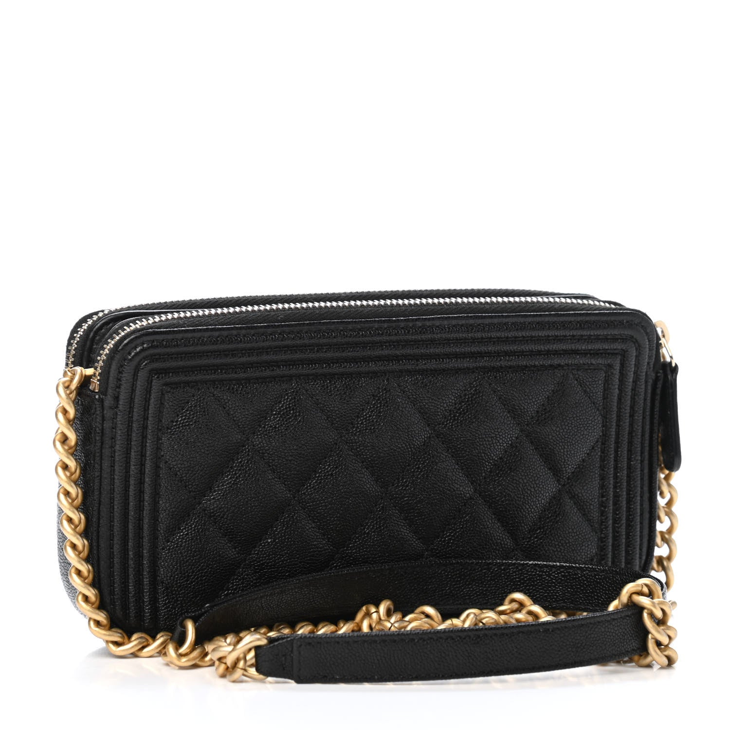 Chanel Caviar Quilted Small Boy Clutch With Chain Black 3 of 5
