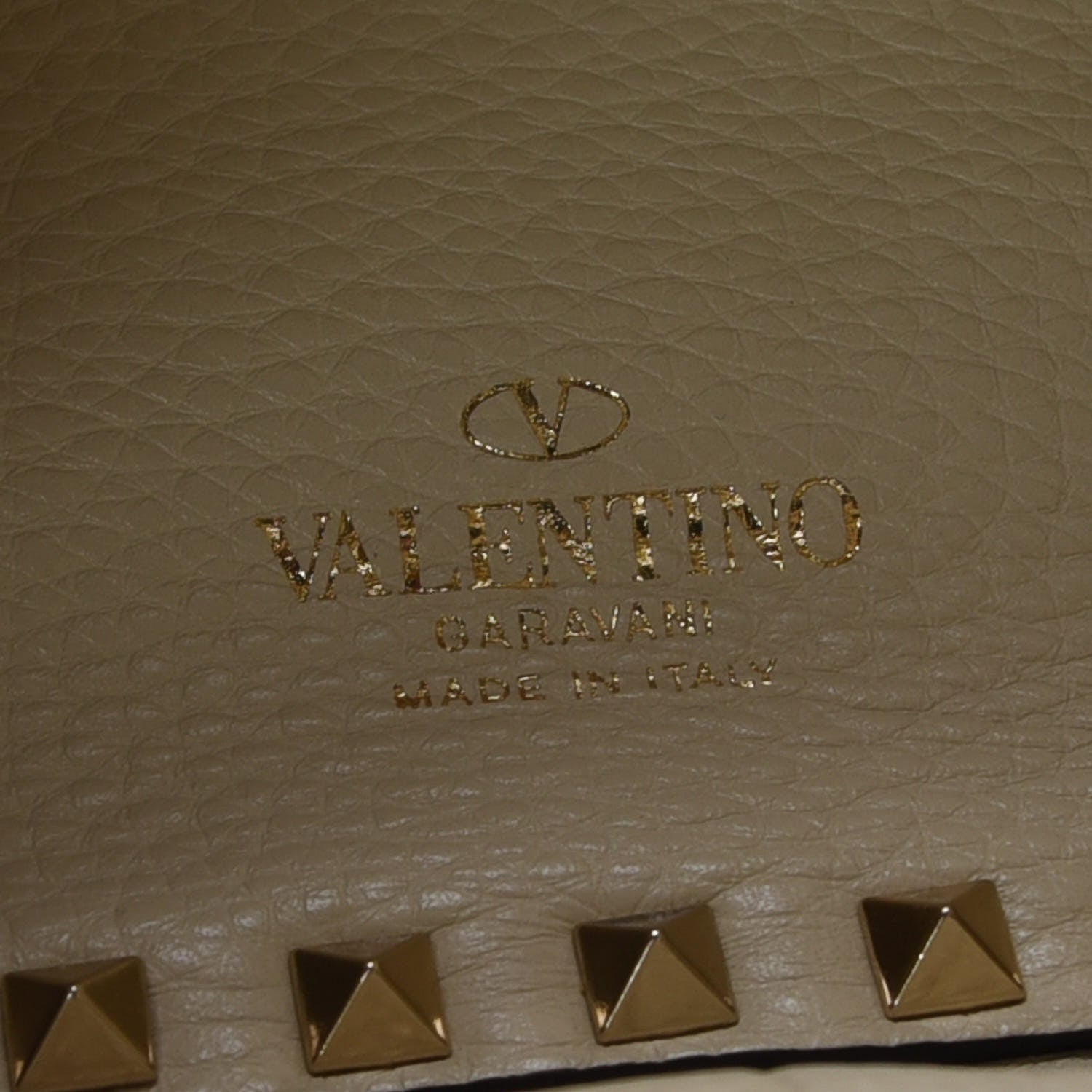 Valentino Garavani Grained Calfskin Medium Rockstud Reversible Tote Black Ivory 12 of 14