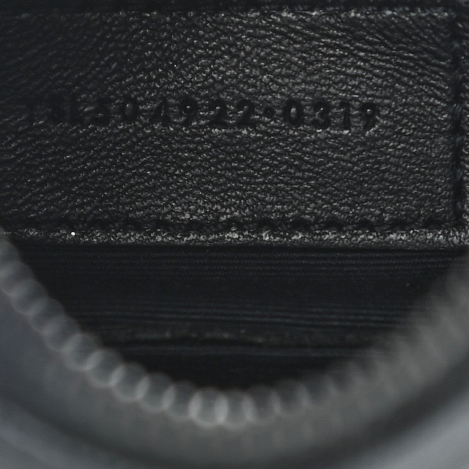 Saint Laurent Grain De Poudre Chevron Monogram Bill Pouch Black 7 of 11