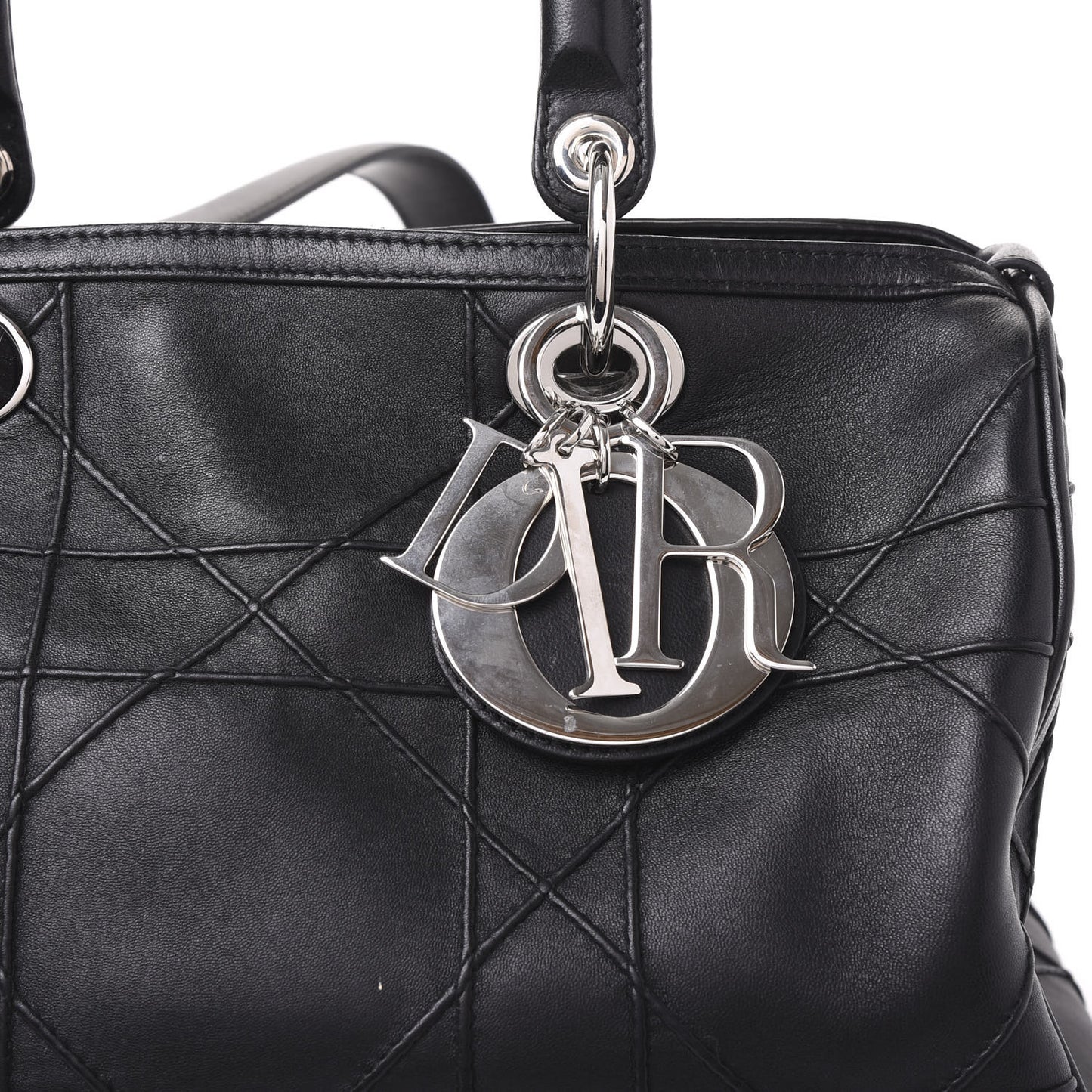 Lambskin Cannage Granville Polochon Black