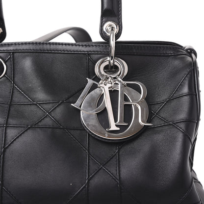 Christian Dior Lambskin Cannage Granville Polochon Black 6 of 10