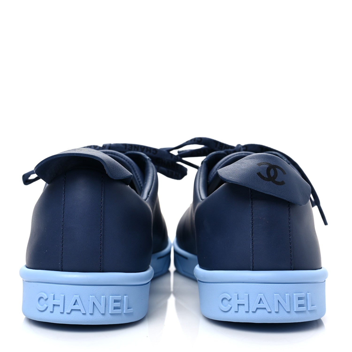 Chanel Calfskin Mens Sneakers 46 Navy 4 of 9