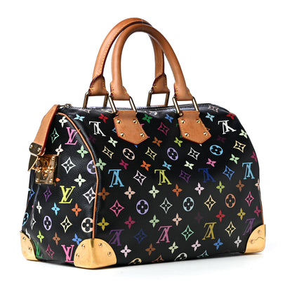 Louis Vuitton Monogram Multicolor Speedy 30 Black 2 of 4