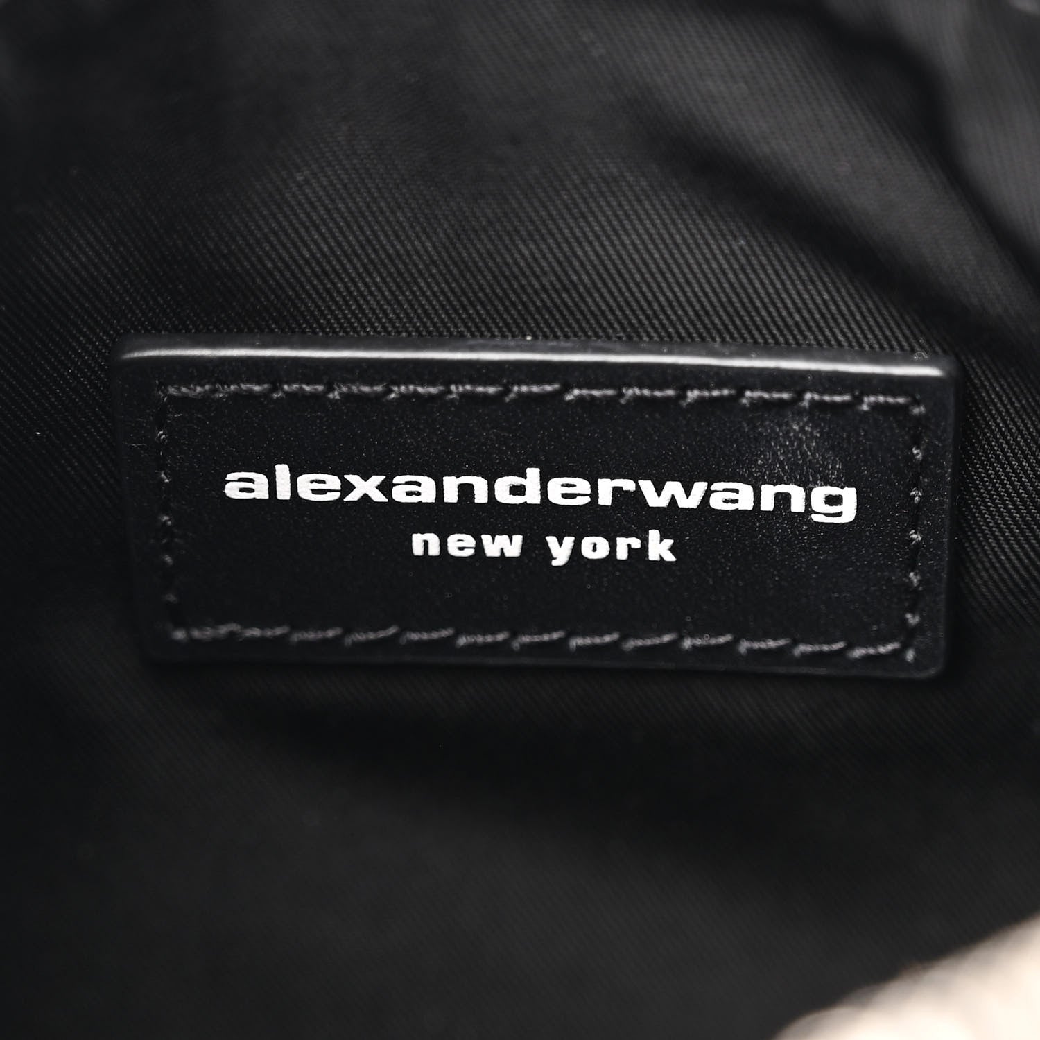 Alexander Wang Satin Crystal Logo Micro Marquess Bag Black 6 of 11