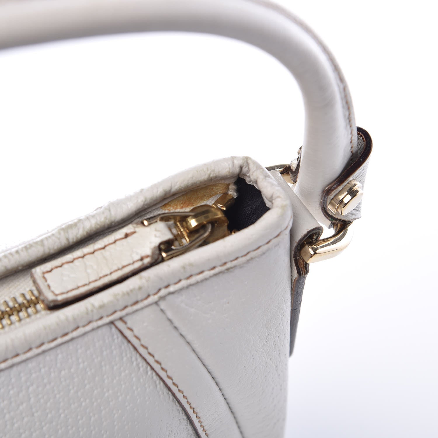 Gucci Calfskin D Ring Abbey Pochette White 8 of 17