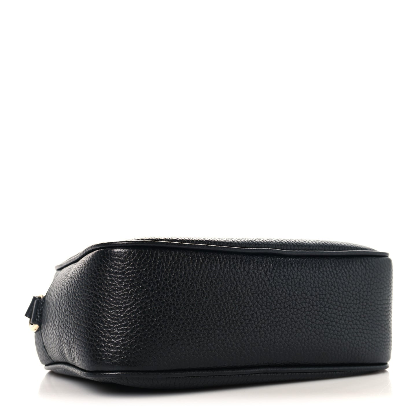 Pebbled Calfskin Small Soho Disco Bag Black