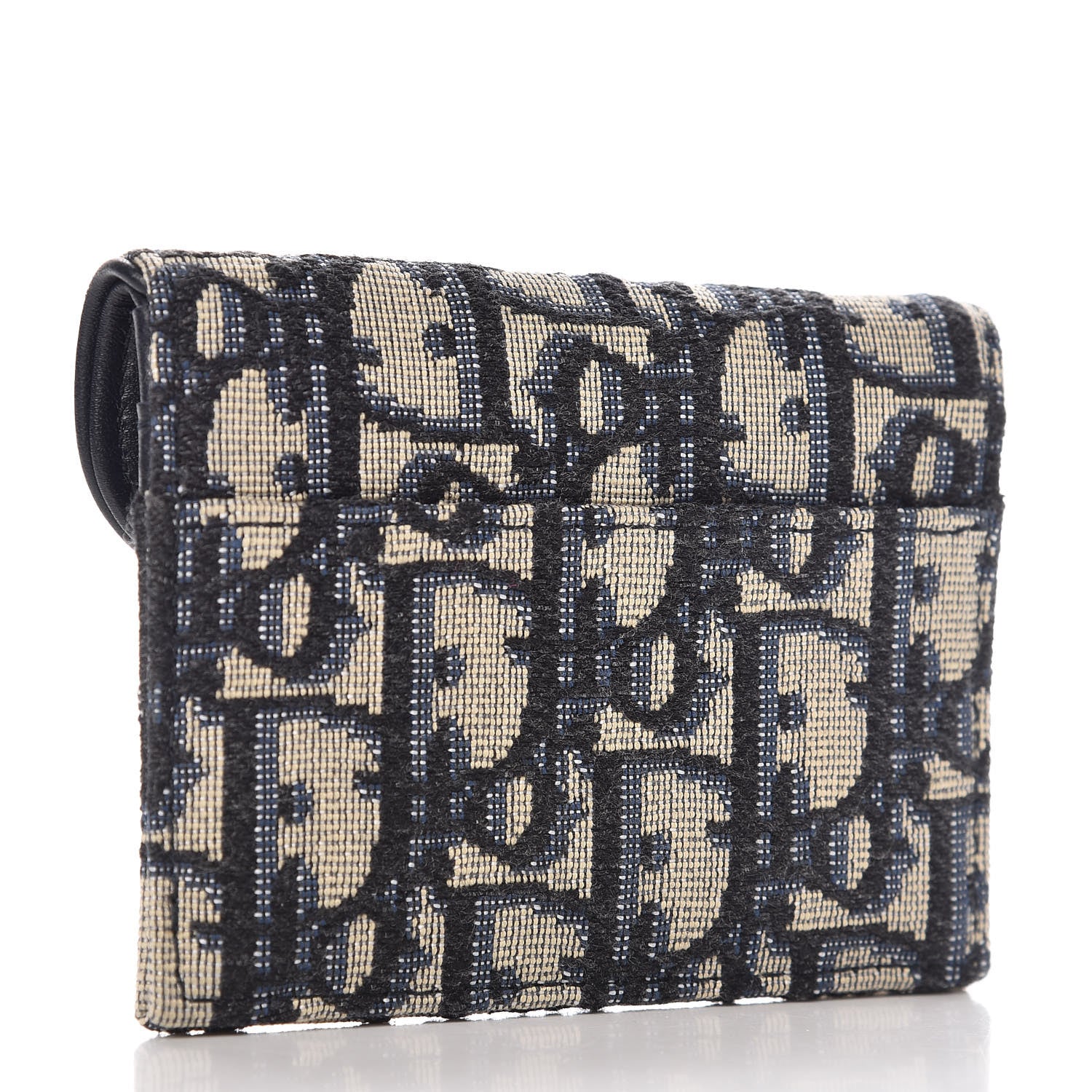 Christian Dior Oblique Saddle Card Holder Blue 3 of 8