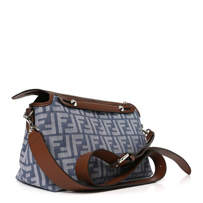 Fendi Denim Vitello Grace FF Mini By The Way Boston Bag  Blue 3 of 11