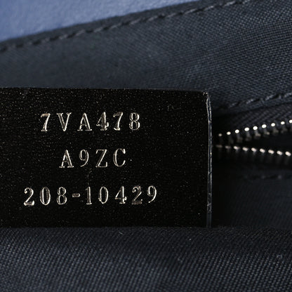 Fendi Vitello Grace FF Gradient Embossed Large Baguette Blueberry 7 of 9