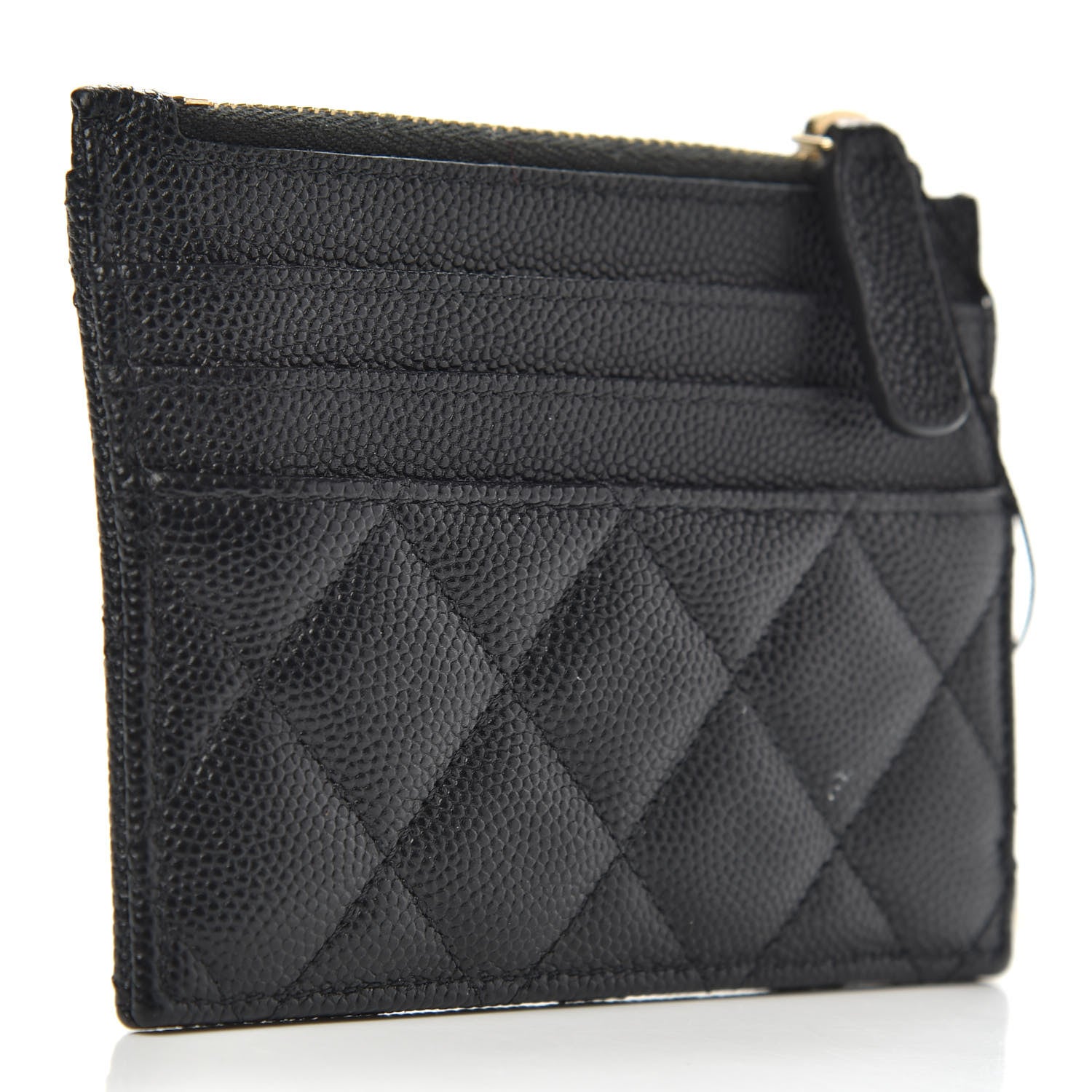Chanel Caviar Quilted CC Zip Card Holder Black 2 of 8