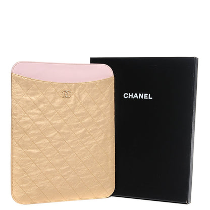 Chanel Metallic Calfskin Brilliant iPad Case Gold 8 of 8
