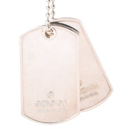 Gucci Sterling Silver Dog Tag Necklace 5 of 8