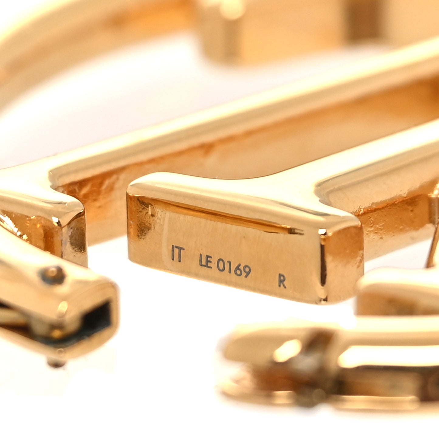 Metal Louise Hoop Earrings Gold