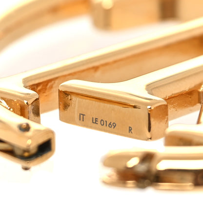 Louis Vuitton Metal Louise Hoop Earrings Gold 5 of 5