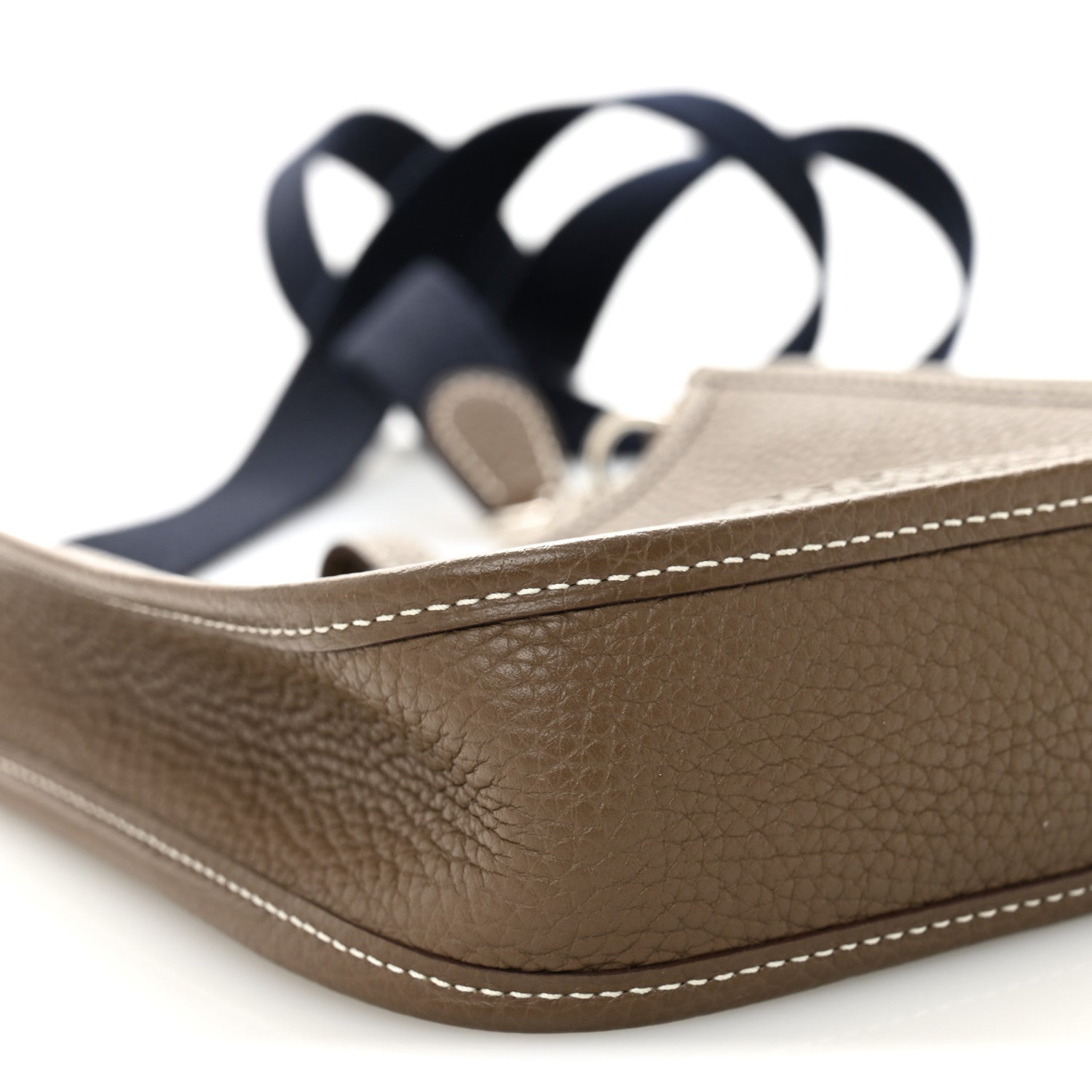 Hermes Taurillon Clemence Amazone Evelyne TPM Etoupe Bleu Indigo 9 of 10