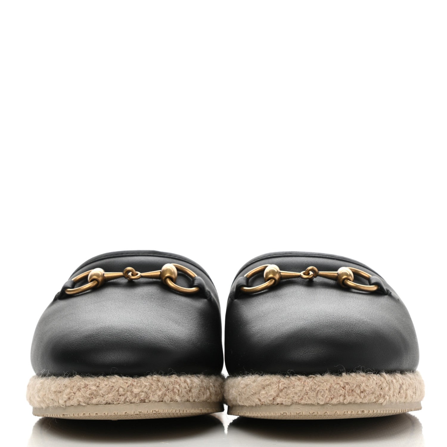 Gucci Nappa Wool Womens Fria Slippers 39 Black Butterscotch 2 of 9