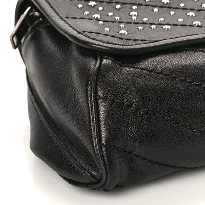 Saint Laurent Calfskin Studded Stardust Monogram Niki Shoulder Bag Black 6 of 8