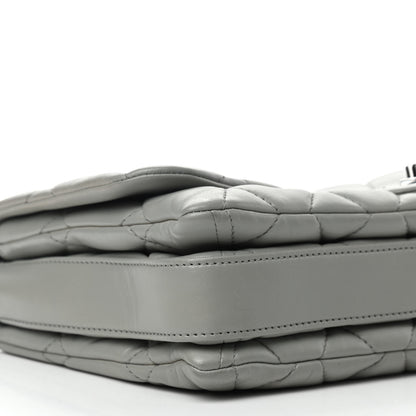 Chanel Lambskin Quilted Large Chanel 3 Flap Bag Grey 9 of 10