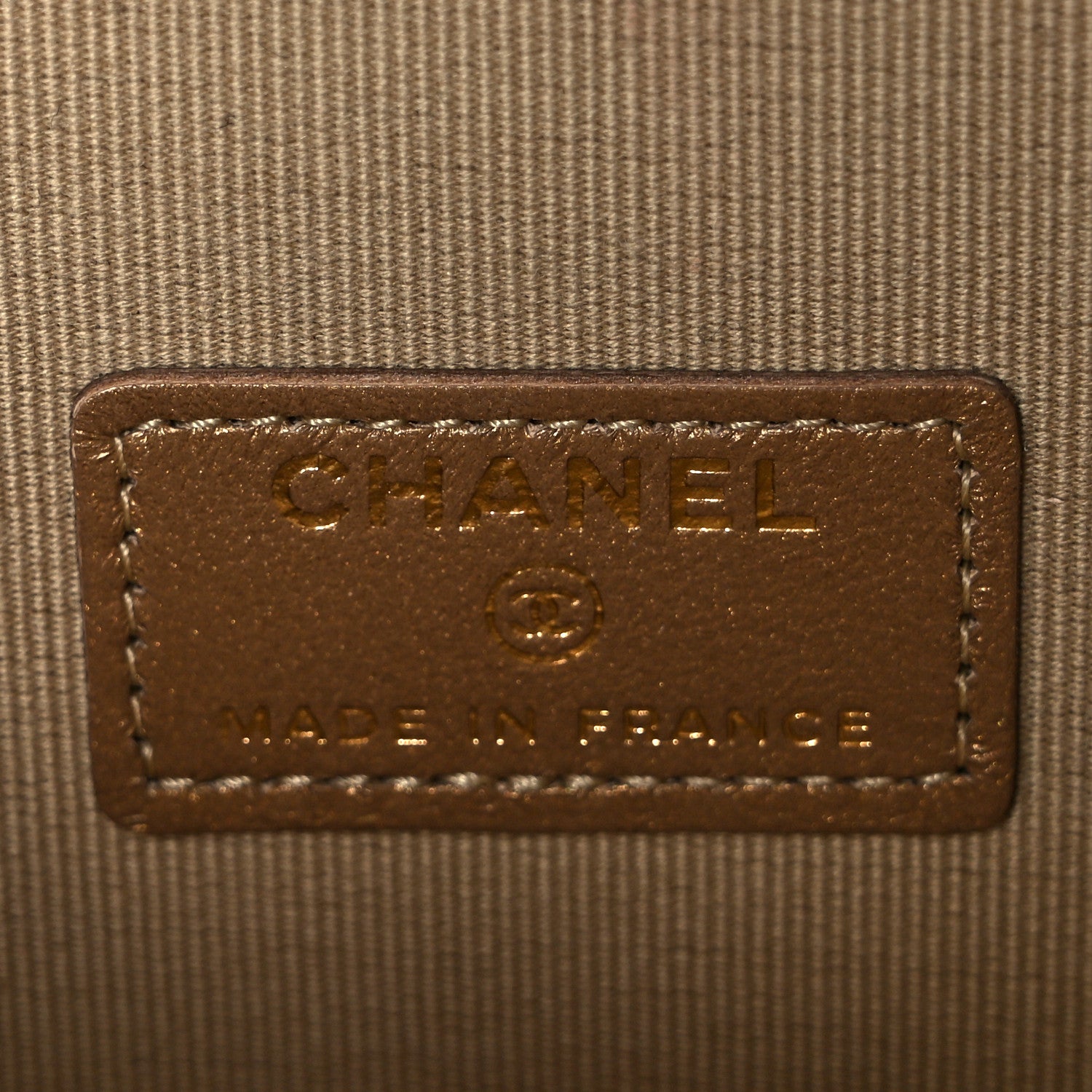 Chanel Lambskin Quilted Pearl Crush Mini Vanity Case With Chain Light Beige 5 of 9