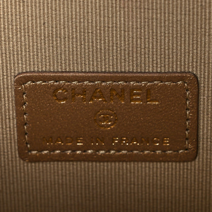 Chanel Lambskin Quilted Pearl Crush Mini Vanity Case With Chain Light Beige 5 of 9