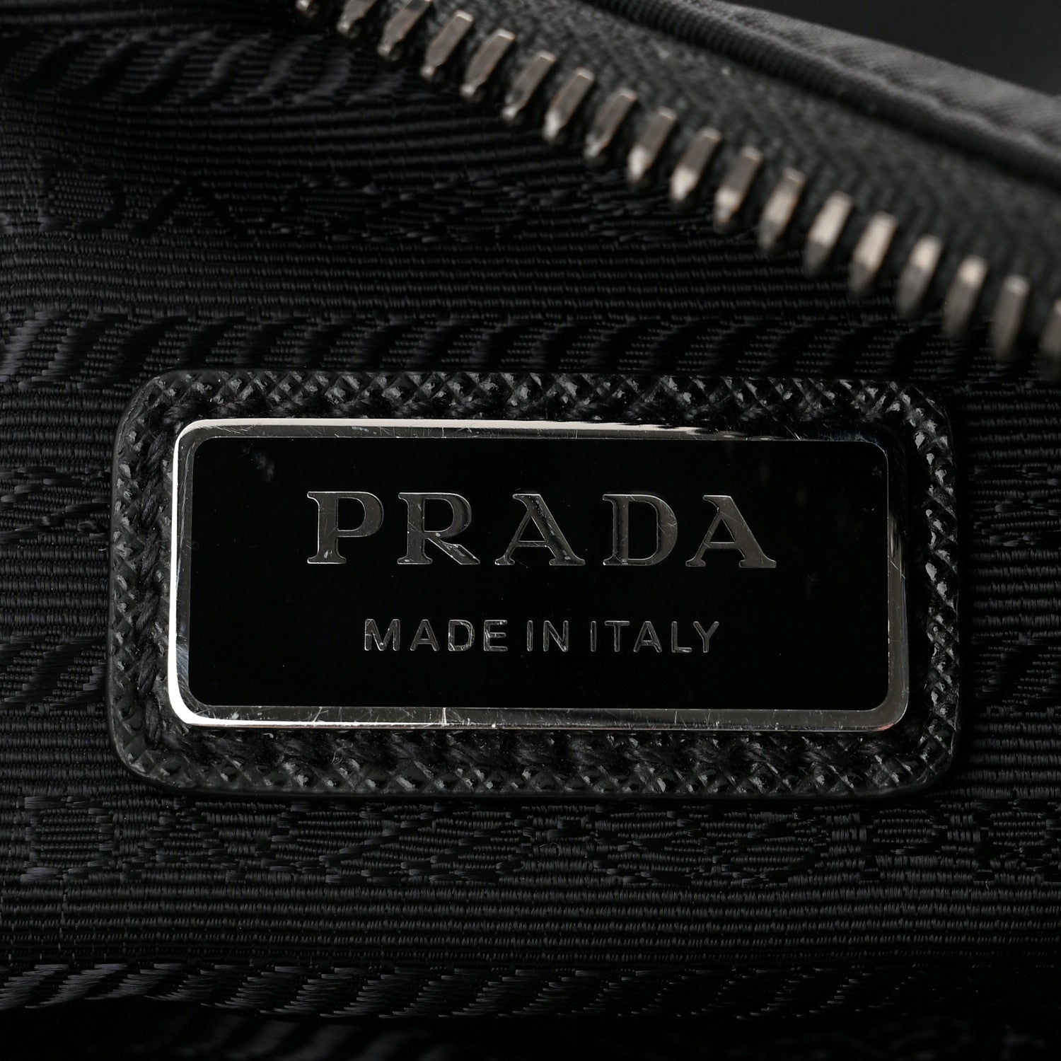 Prada Re-Nylon Saffiano Pocket Zippered Shoulder Bag Black 6 of 9