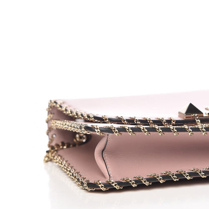 Valentino Garavani Vitello Groumette Small Rockstud Demilune Shoulder Bag Lipstick 5 of 10