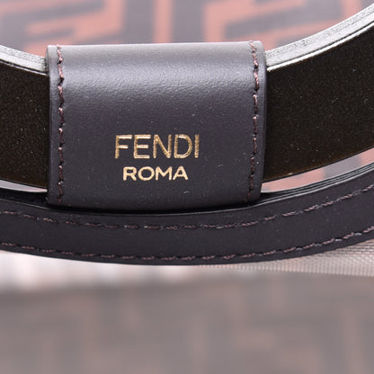 Fendi Mesh Vitello Century Cuoio FF 1974 Medium Runaway Shopper Tote Marrone Black Ebano 7 of 10