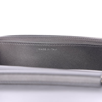 Chanel Goatskin Camellia Embossed Wallet On Chain WOC Grey 7 of 14