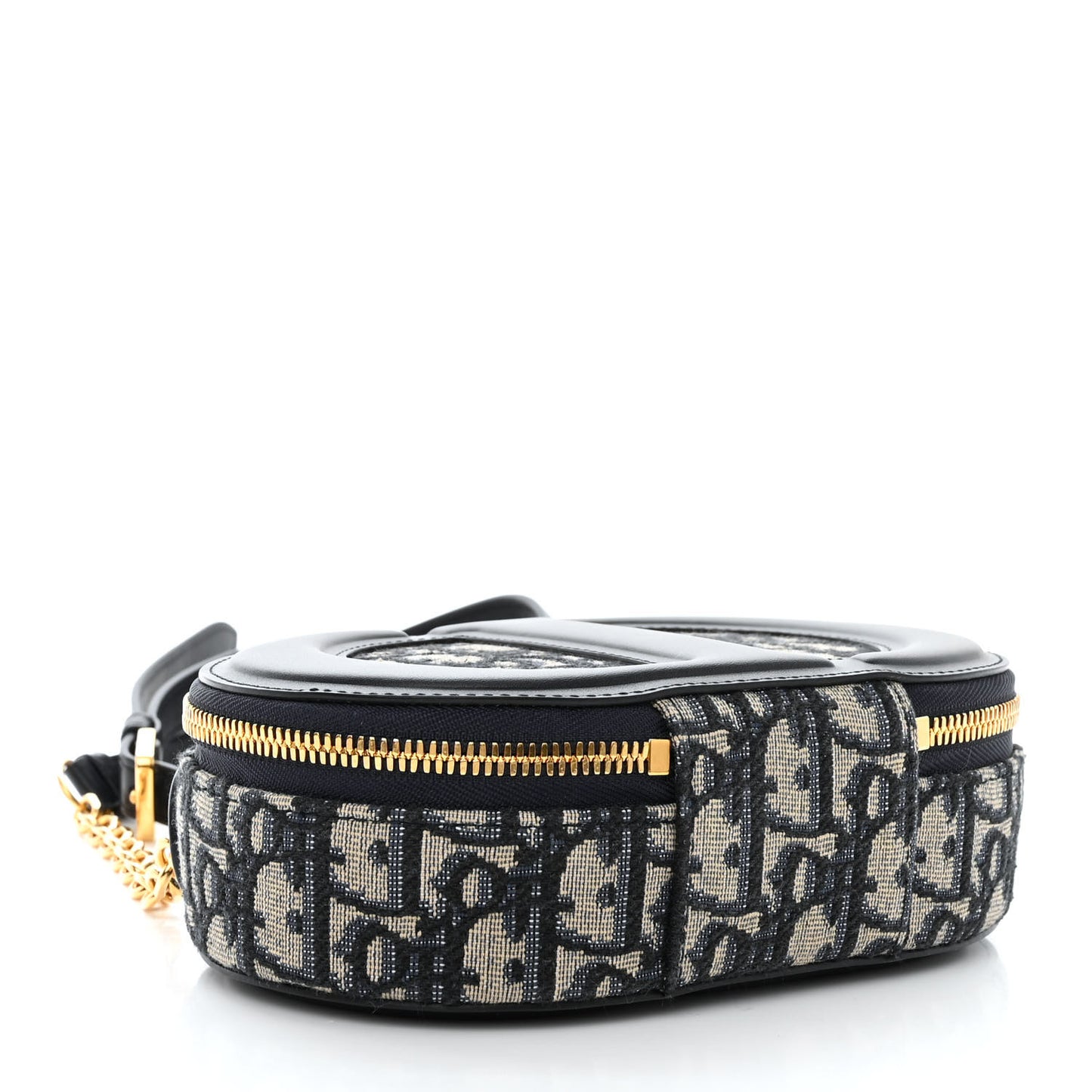 Oblique CD Signature Oval Crossbody Camera Bag Blue Multicolor