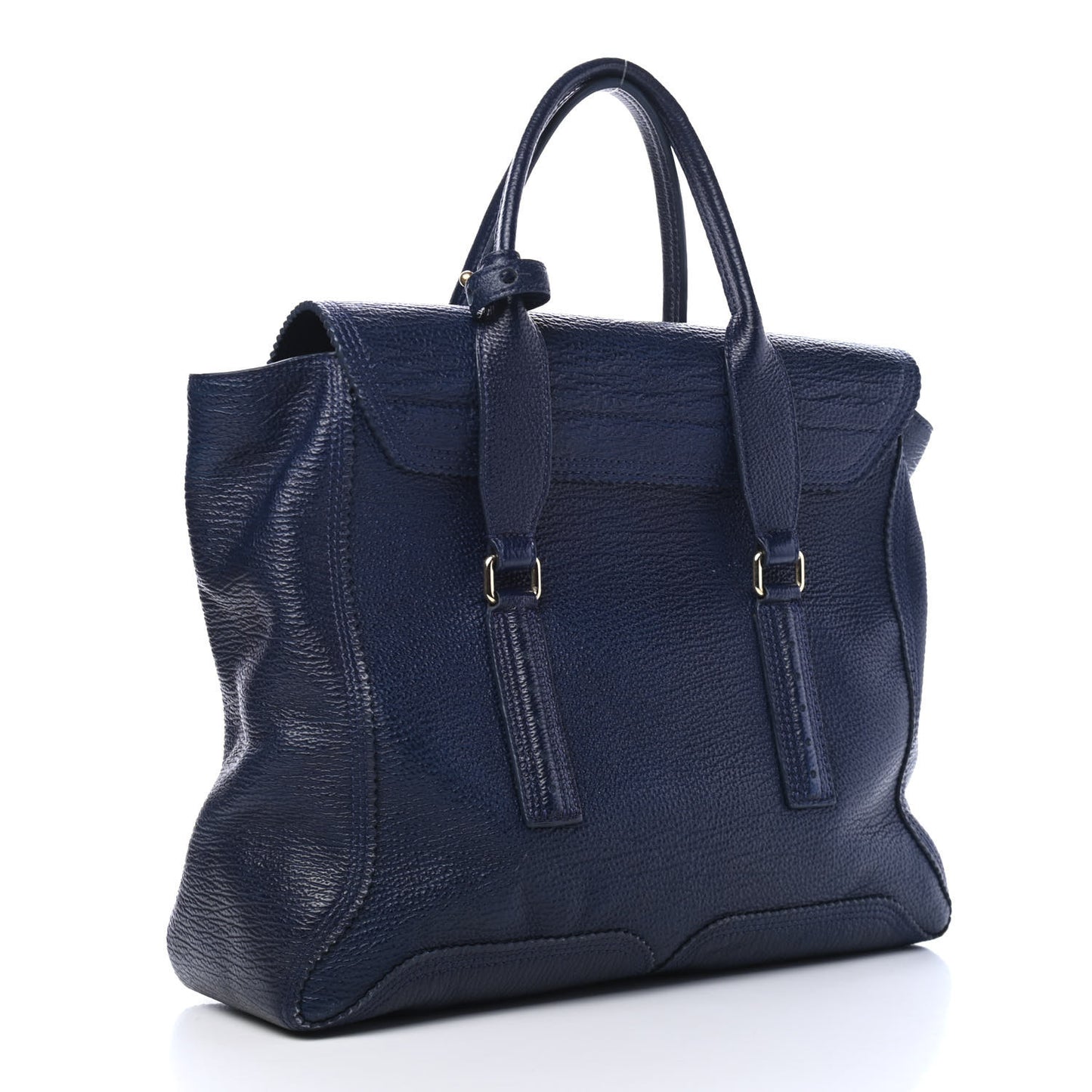 Textured Calfskin Large Pashli Satchel Ink