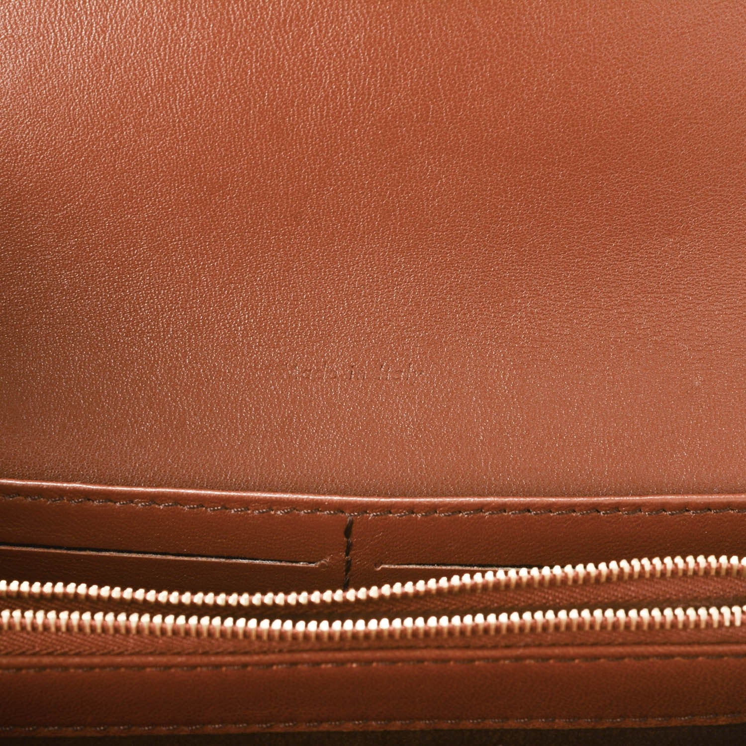 Celine Lambskin Large Flap Wallet Tan 6 of 7