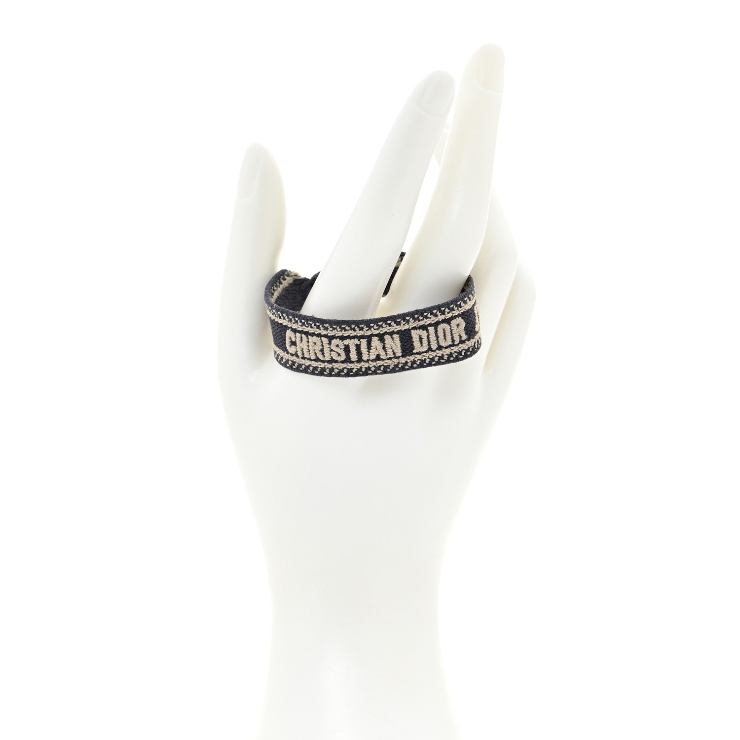 Christian Dior Woven Cotton J'Adior Friendship Bracelet Navy 2 of 5