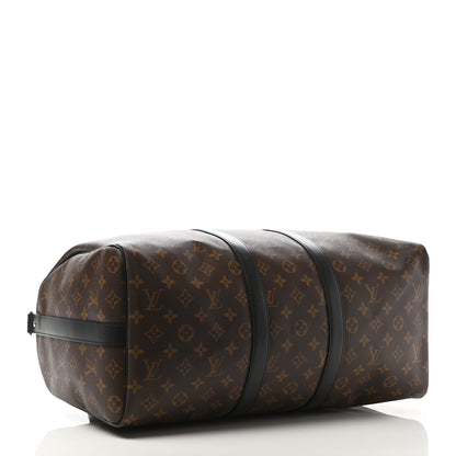 Louis Vuitton Monogram Macassar Keepall Bandouliere 45 4 of 13
