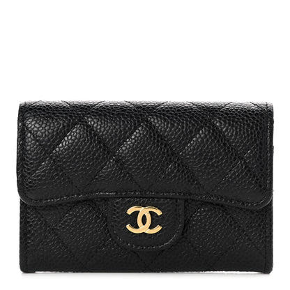 Chanel Caviar Quilted Flap Card Holder Black 1 of 8