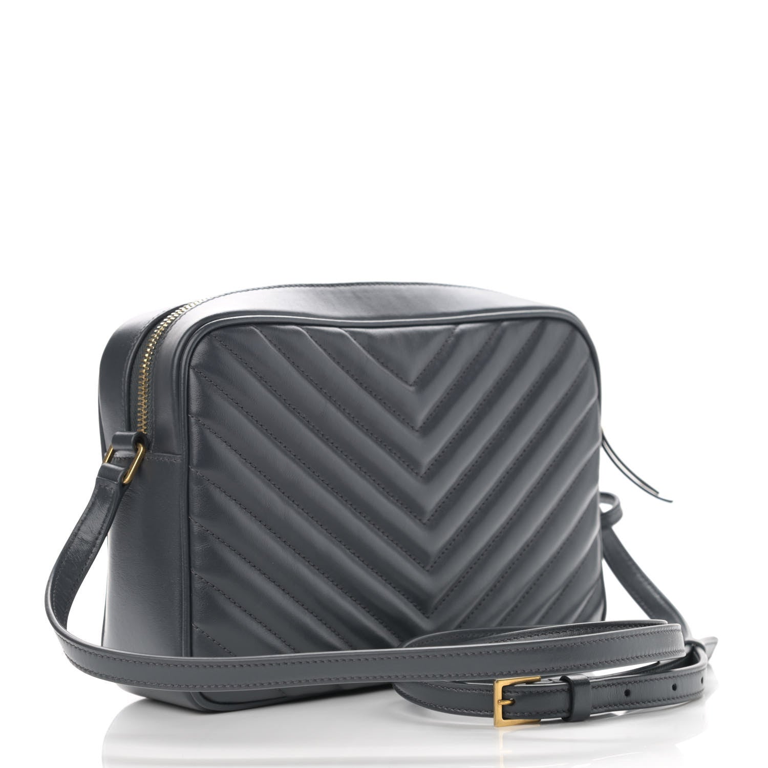 Saint Laurent Calfskin Matelasse Monogram Lou Camera Bag Dark Smog 3 of 11