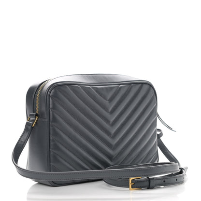 Saint Laurent Calfskin Matelasse Monogram Lou Camera Bag Dark Smog 3 of 11