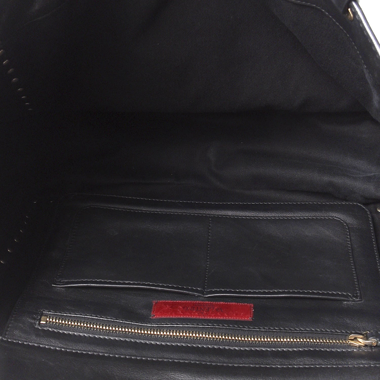 Valentino Garavani Vitello Medium Rockstud Tote Black 4 of 10