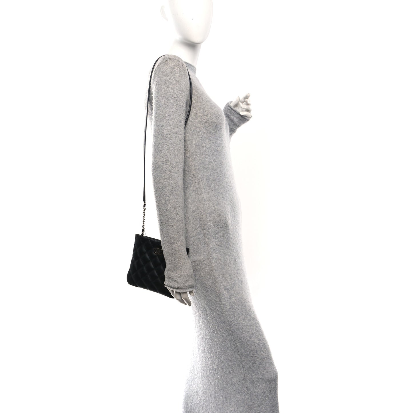Lambskin Quilted Uniform Crossbody Bag Black