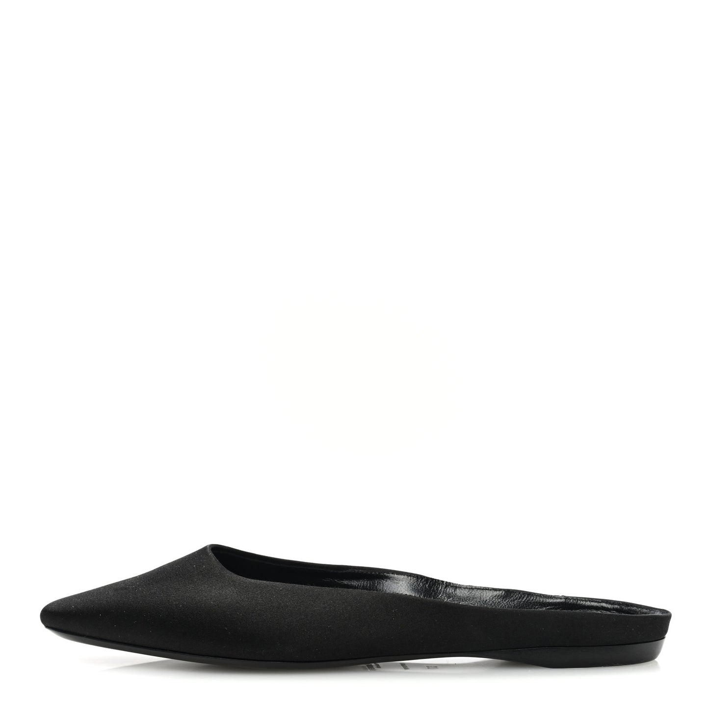 Crepe Satin Lido Slip On Mule 37 Black