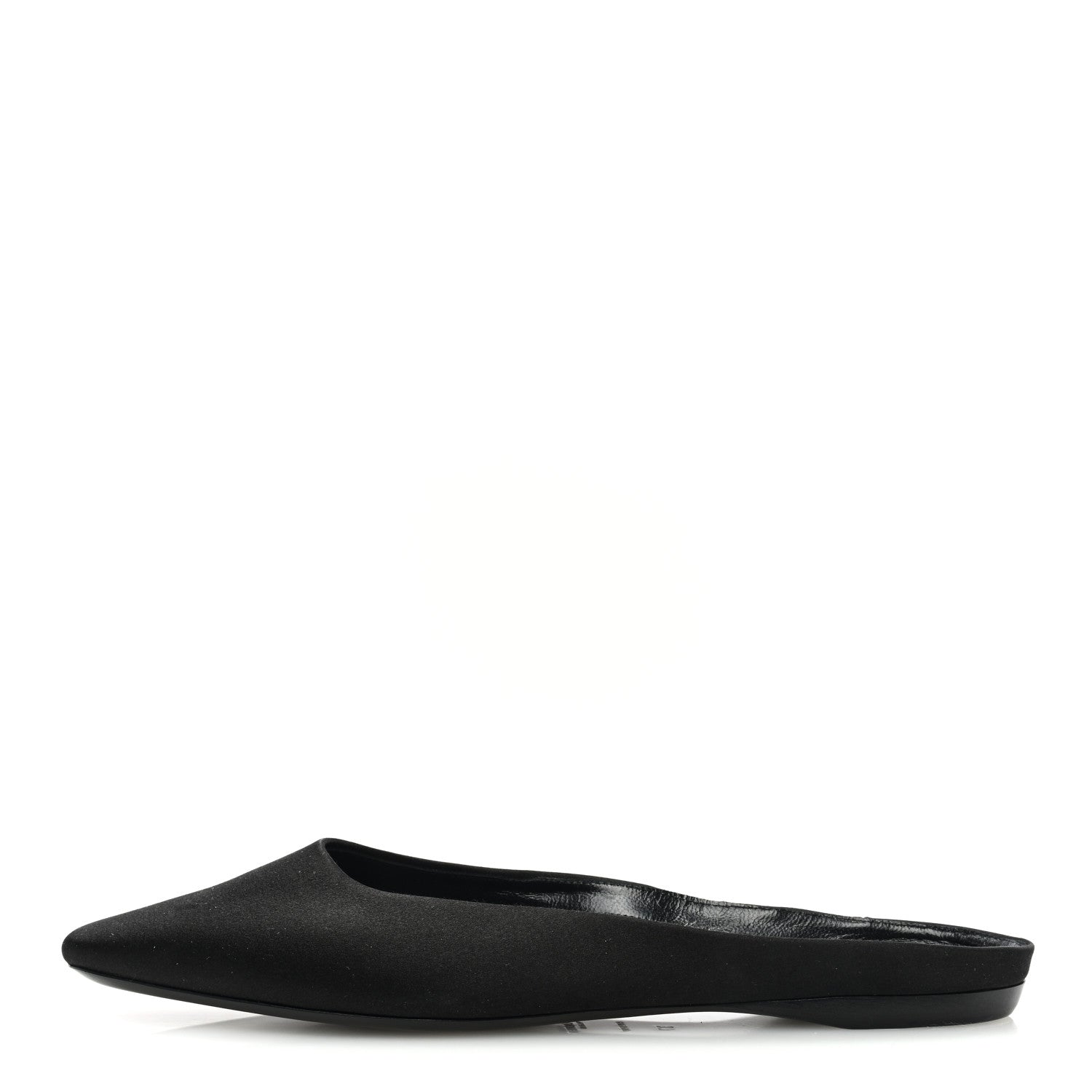 Saint Laurent Crepe Satin Lido Slip On Mule 37 Black 1 of 8