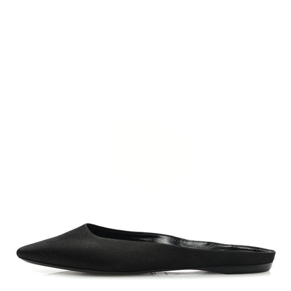 Saint Laurent Crepe Satin Lido Slip On Mule 37 Black 1 of 8