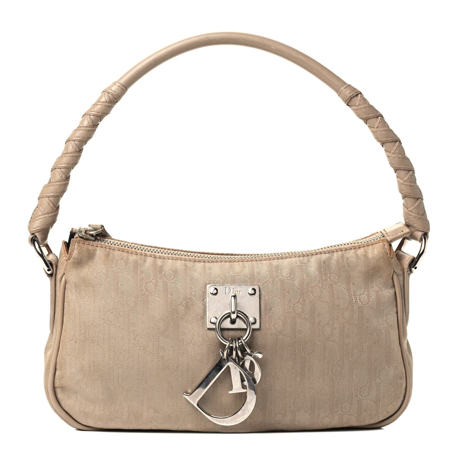 Christian Dior Monogram Charm Shoulder Bag Beige 1 of 4