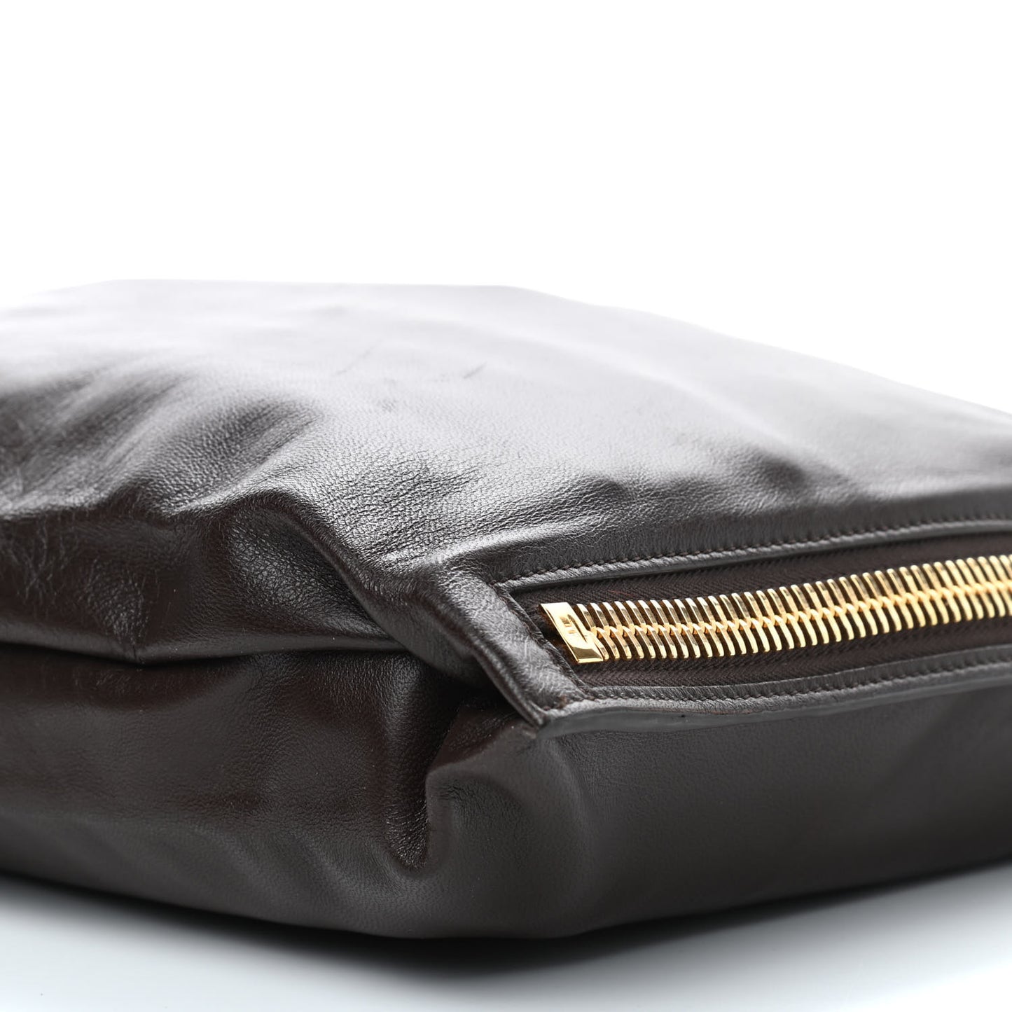 Alix Padlock Zip Shoulder Bag Brown