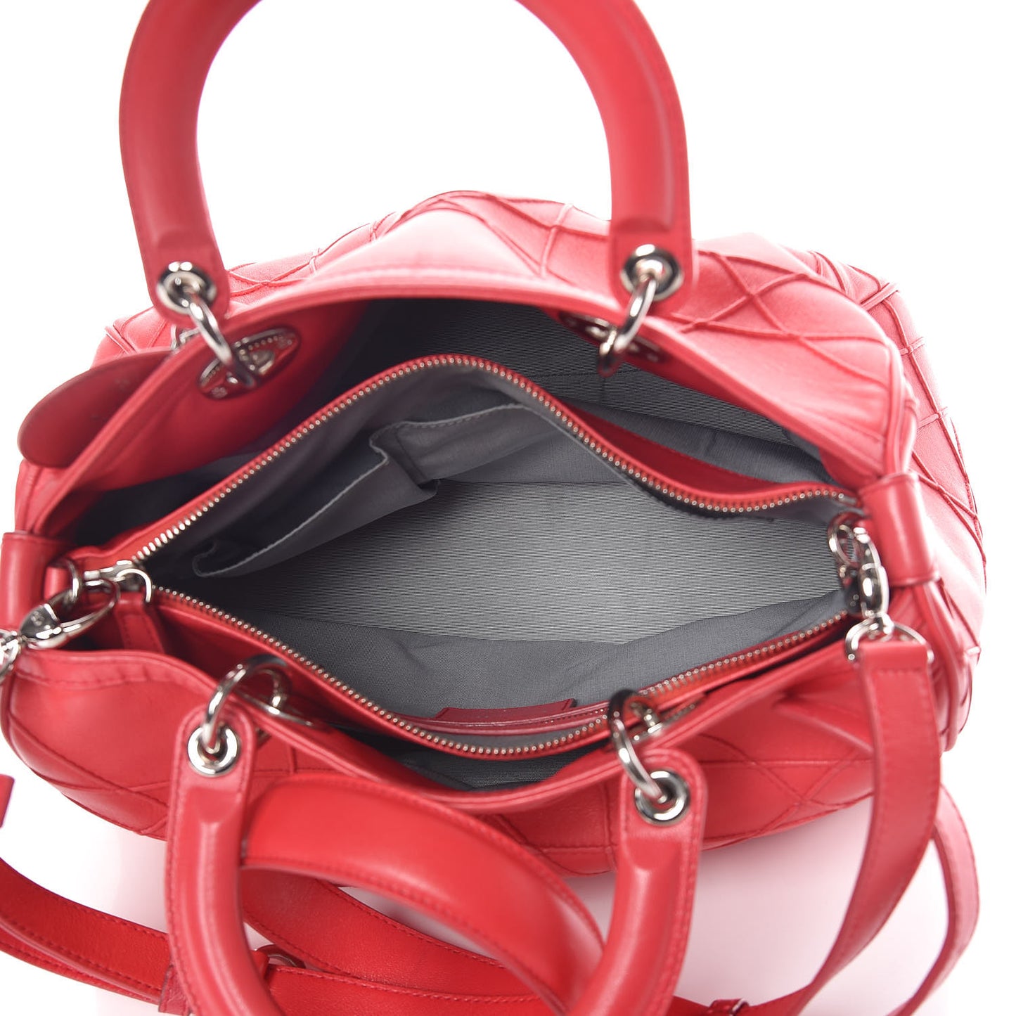 Lambskin Cannage Granville Polochon Coral