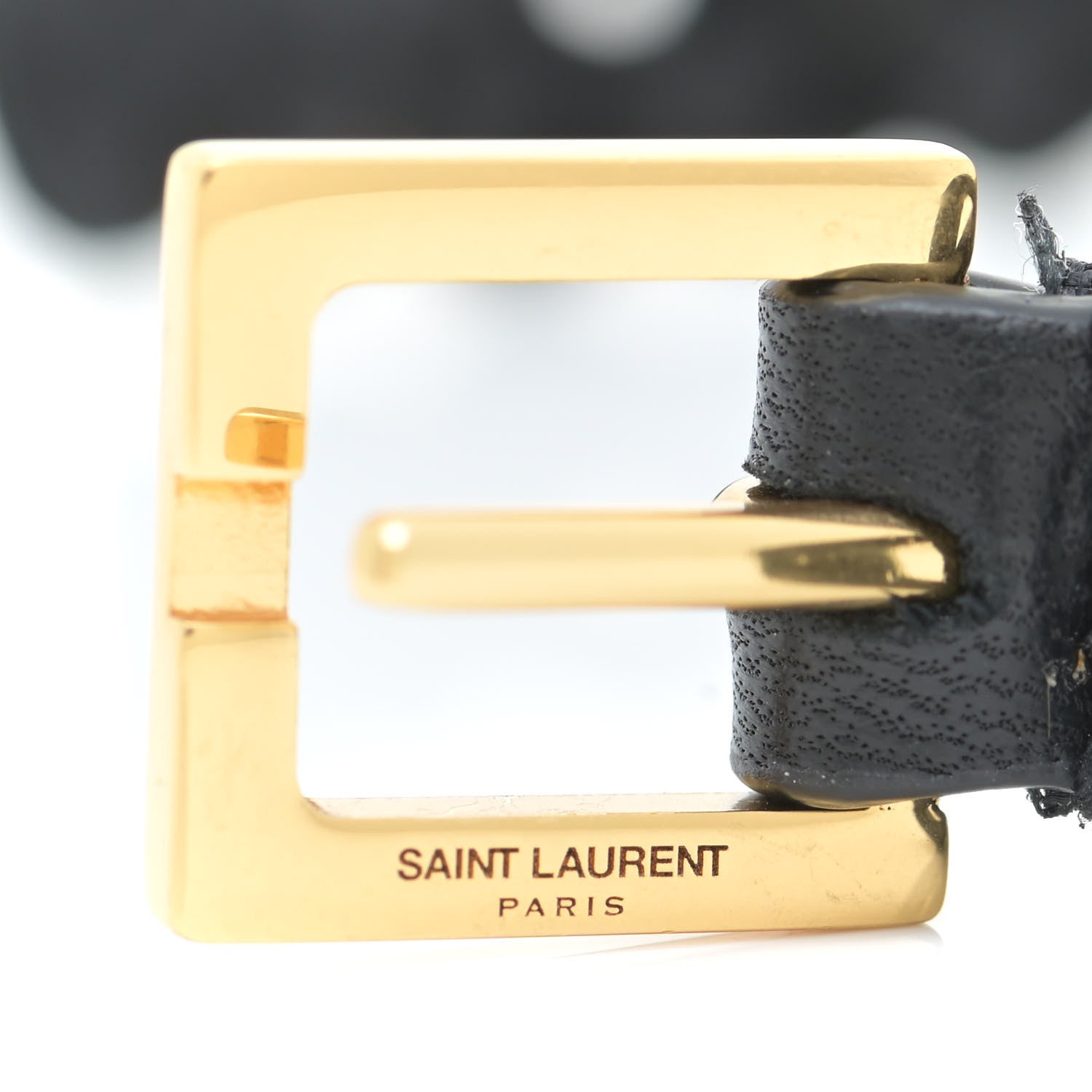 Saint Laurent Calfskin Braided Double Wrap Bracelet Black 4 of 7