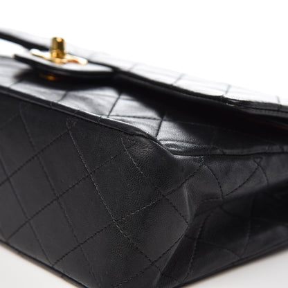 Chanel Lambskin Quilted Medium Double Flap Black 11 of 13