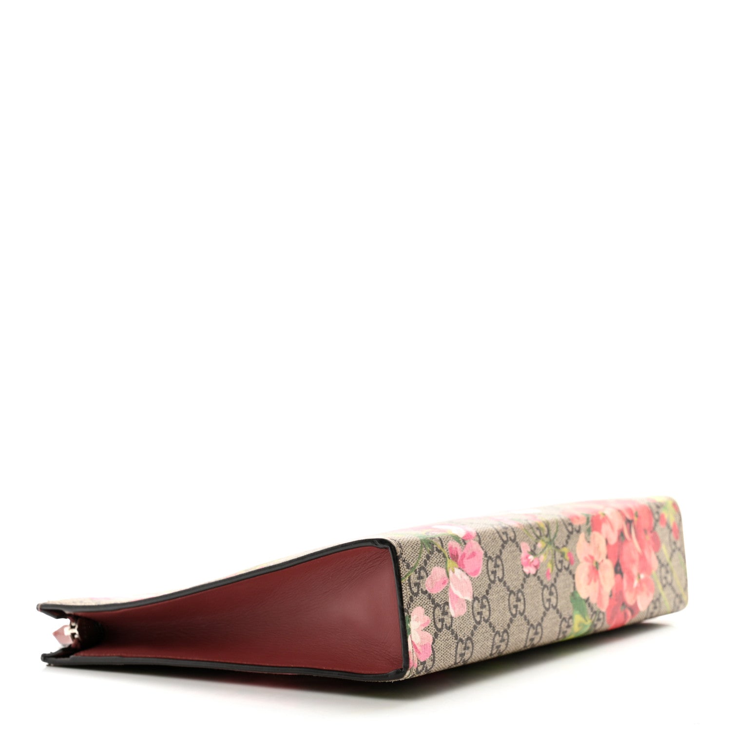 Gucci GG Supreme Monogram Blooms Large Cosmetic Case Beige Multicolor Dry Rose 4 of 6