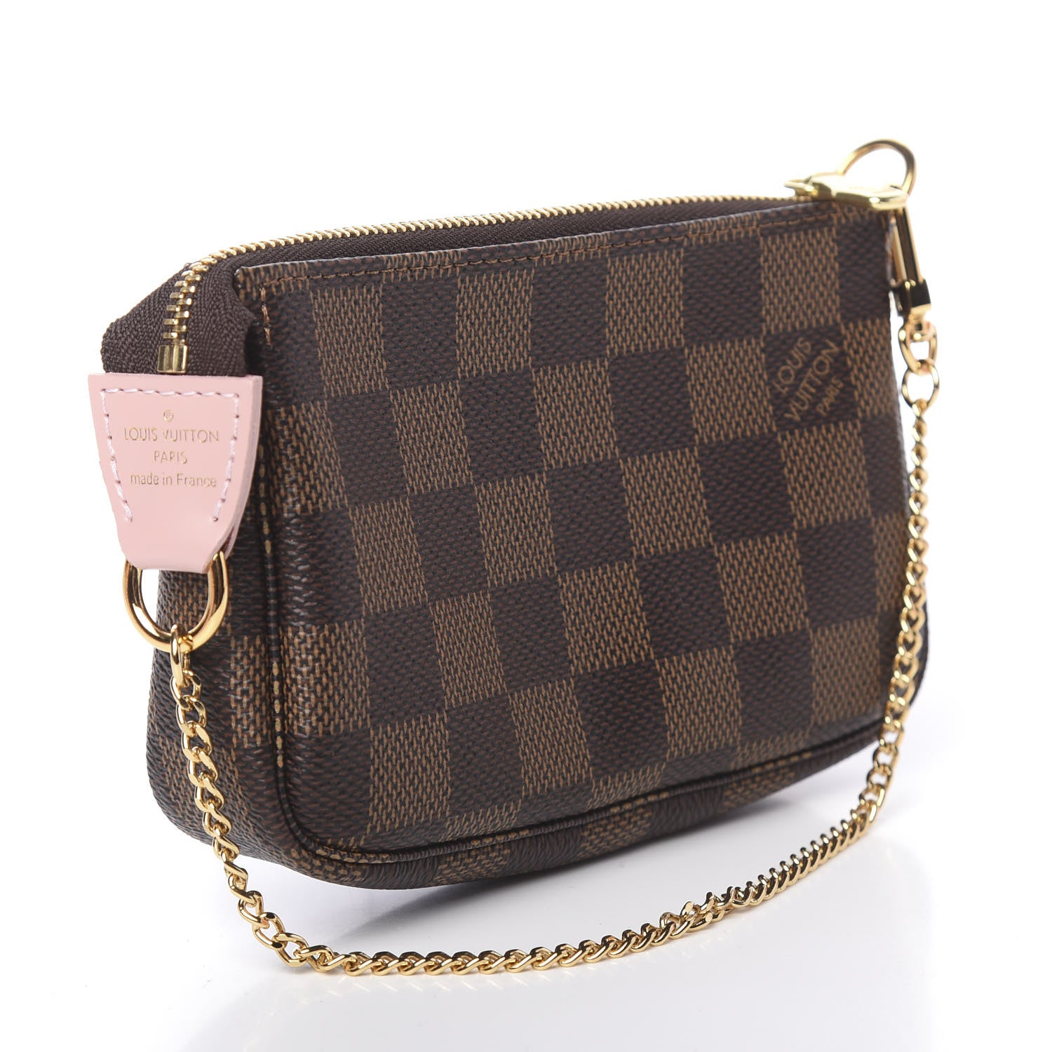 Louis Vuitton Damier Ebene 2020 Christmas Animation Big Wheel Mini Pochette Accessories Rose Ballerine 3 of 8