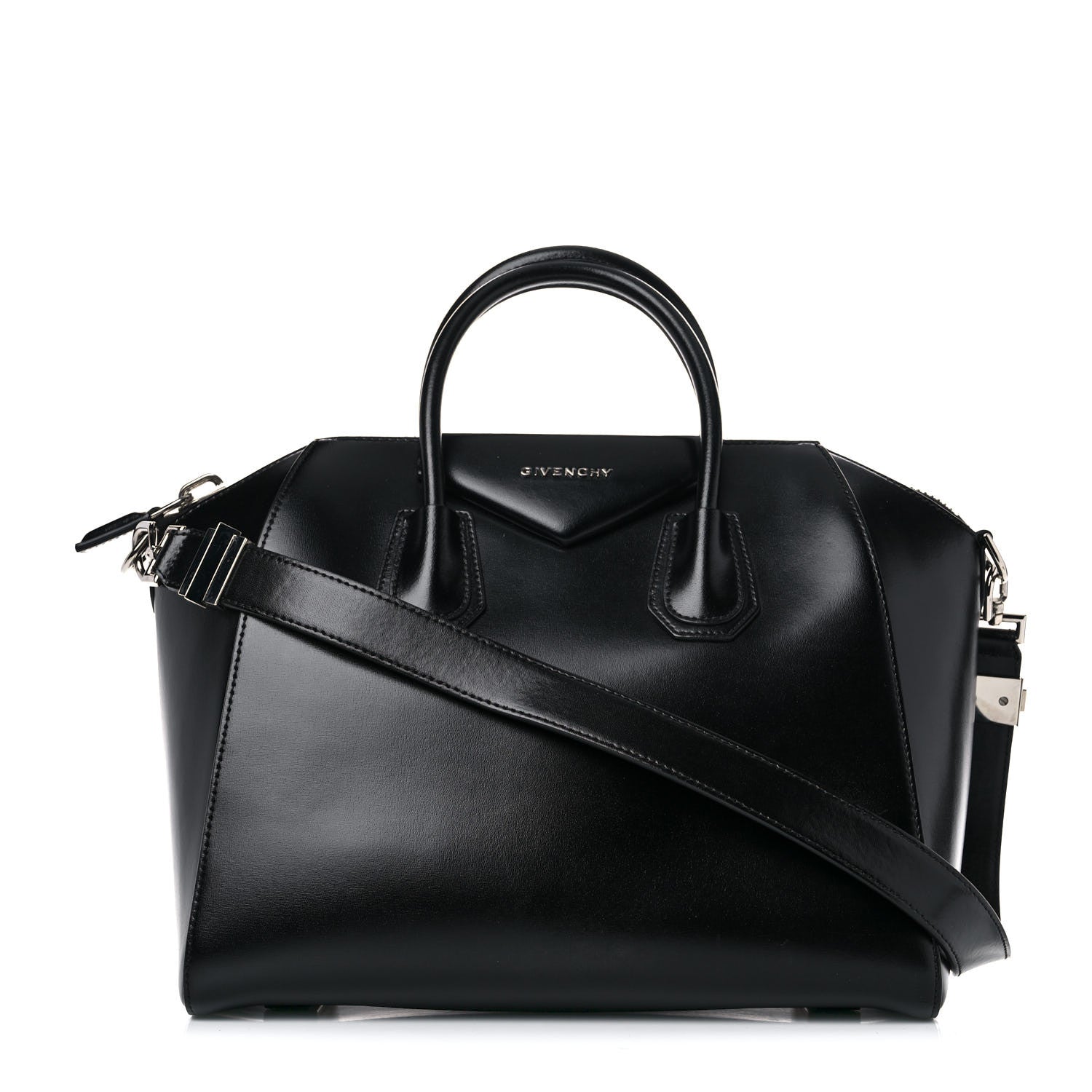 Givenchy Shiny Lord Calfskin Medium Antigona Black 1 of 15