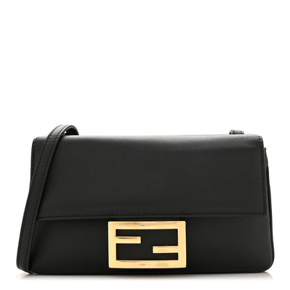 Fendi Vitello Grace Matte Duo Baguette Black 1 of 13
